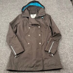 Helly Hansen Wesley Waterproof Trench Rain Jacket XS Double Breasted Belted